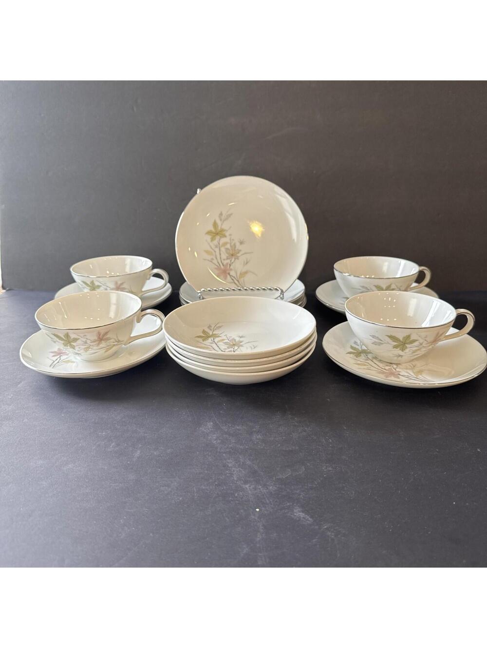 VTG Set Of 16 ROYAL M by MITA Sierra China Dessert Set Cup Saucer Fruit Cake
